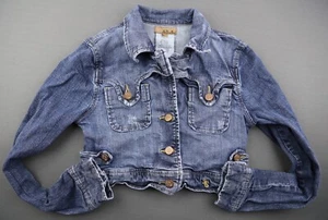 Damen STS See Thru Souls Cropped Jeansjacke Medium Wash Stretch Größe S - Bild 1 von 4