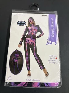 New Galactic Skeleton Costume Jumpsuit Halloween Women’s Size 4/6 Small - Picture 1 of 8