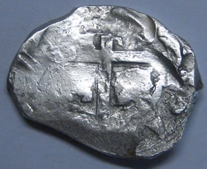8 REALES MACUQUINA PENINSULAR FELIPE IV POSIBLEMENTE ESPAÑA PLATA COB - Imagen 1 de 7