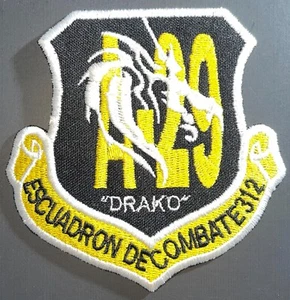 FAC Escuadron de Combate 312 A-29 Drako Patch Hook & Iron-On New B193 - Picture 1 of 2