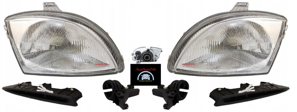 Set 2 Faro Fanale Proiettore Anteriore Per Fiat Seicento 600 H4 Destro Sinistro - Bild 1 von 1