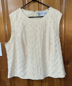 new black tie oleg cassini dress Top Tank Sleeveless Beaded Yellow 22W - Picture 1 of 5