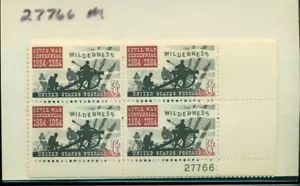 1964 Como Nuevo NH JUEGO Bloque de Placas - Scott#1181 P#27766 Wilderness - Imagen 1 de 2
