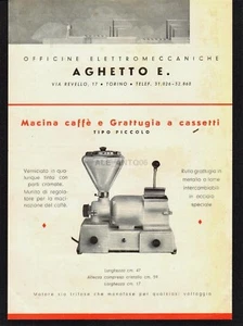 PUBBLICITA' MACINA CAFFE' GRATUGGIA AGHETTO E. TORINO UNIVERSAL BAR ANNI 50 - Foto 1 di 2