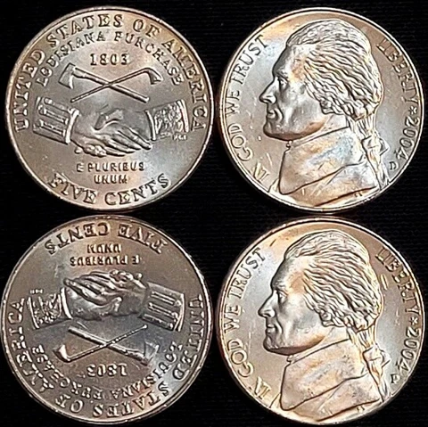 2004 P&D Jefferson Nickel Peace Medal U.S. Mint Roll Westward Journey 5 cents Cover