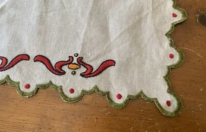 "Antiguo corredor de piano de mesa de lino bordado a mano artesanal hecho a mano 81""" - Imagen 1 de 19