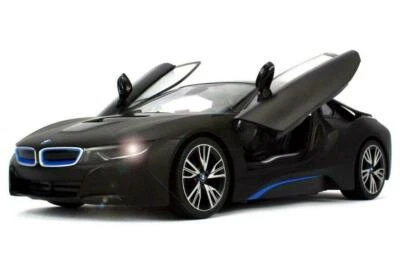 1:14 RC BMW I8 Authentic W/Open Doors RC Car Black - Image 1 of 4