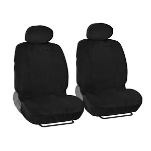 4 Pc Black Seat Covers Low Back Front Pair Premium Cloth Material Scottsdale - Bild 1 von 2
