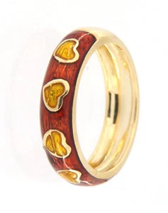 Bezaubernder feiner Gold Herz Ring 14 Karat Gelbgold Größe 6 - Bild 1 von 4