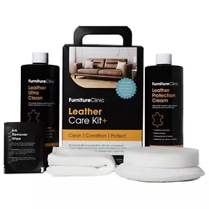 Leather Care Kit - Leather Cleaner & Protector for Sofas, Car Seats, Furniture - Picture 1 of 10