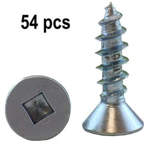 LOT 54 HILLMAN Zinc Plated Wood Screws Flat Head Square 12 x 1"  - Picture 1 of 3