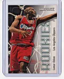 Tarjeta de novato Skybox Impact Lamar Odom 1999-00 #100 Rhode Island L. A. CLIPPERS - Imagen 1 de 1