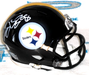CASEY HAMPTON SIGNIERTER PITTSBURGH STEELERS SPEED MINIHELM - Texas - J.S.A. Cert - Bild 1 von 4