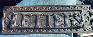 Vintage Brass Bronze Letter Mail Box Postal Slot Plate Door Hardware Bungalow - Picture 1 of 6