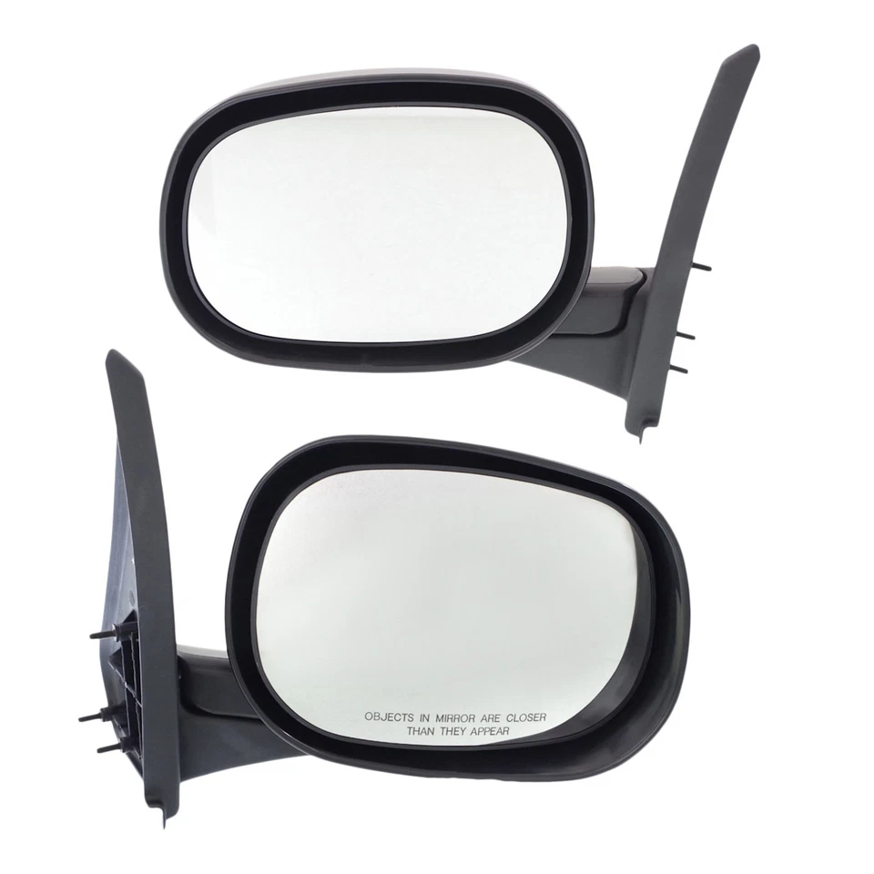 Комплект из 2 ручных складных черных зеркал для фургона Dodge Ram 1500 1999-2003 годов выпуска - Изображение 1 из 4