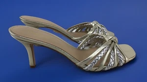Sandalia Veronica Barba Misa Platino Nudo Frontal Talla 8M (X326) - Imagen 1 de 5