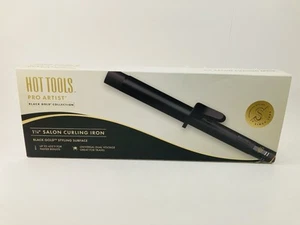 Hot Tools Pro Artist Black Gold Digital Salon Hair Curling Iron | Medium Loose C - Picture 1 of 12