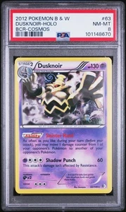 Dusknoir-Holo 2012 Pokemon Black & White Boundaries Crossed #63 Bcr-Cosmos PSA 8 - Picture 1 of 2