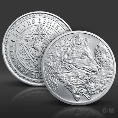 1 oz Two Wolves BU Silver Round 2025 .999 Fine Bullion - Image 1 of 3