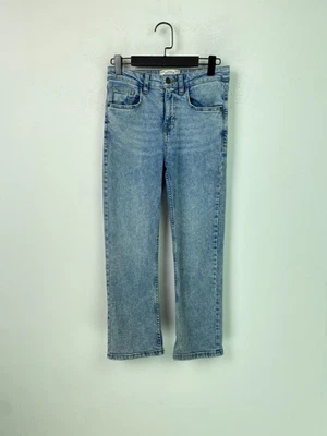 FatFace Responsible Blue Wash Denim Straight Mid Rise Jeans Zip Fly UK 8R - Image 1 of 4