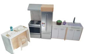 Rainbow High Puppenhaus Puppenhaus Möbel Küche Herd Kühlschrank Spüle Set - Bild 1 von 8
