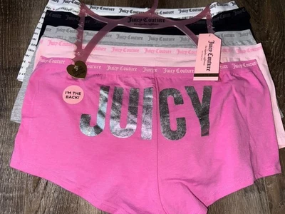 Juicy Couture ~ Calcinha Feminina Menino Mistura de Algodão 5 Pares (D) ~ G - Imagem 1 de 4