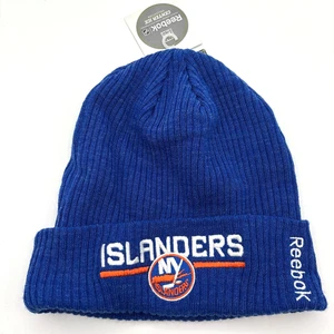 New York Islanders NHL hockey knit blue beanie NWT Reebok NOS Center Ice - Picture 1 of 2