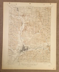 1909 Newark Ohio & Surrounding Area USGS Topographic Survey 17"x 21" Color Map - Picture 1 of 6