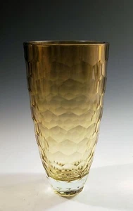 Elegante TOZAI HOME facettierte WABENTOPAS Glas VASE mit Etikett, TOP! - Bild 1 von 6