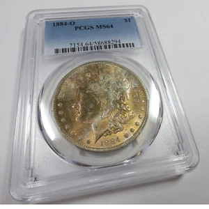 1884 O PCGS MS64 - Toned Silver Morgan Dollar $1 US Coin #54858A - Picture 1 of 4
