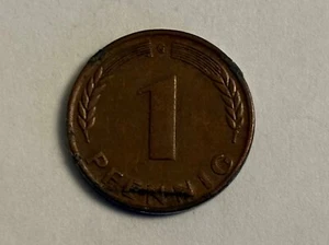 1949 1 Pfennig Deutsche Münze Deutschland geprägt von Bank Deutscher Länder Vintage - Bild 1 von 9