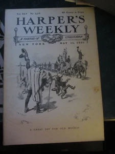 Harpers Weekly Magazine May 11 1901 Great Day for Old Mexico 64 - Picture 1 of 2