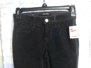 J BRAND Corduroy STACKED SUPER SKINNY Pants, Black, SIZE 23 NEW - Picture 1 of 12