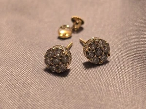 Authentic 14k Gold Diamond Earrings - Picture 1 of 3