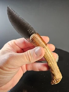 Bushcraft stone blade Obsidian Knife Wicked Hunting Chipping knapping Arrowheads - Picture 1 of 9