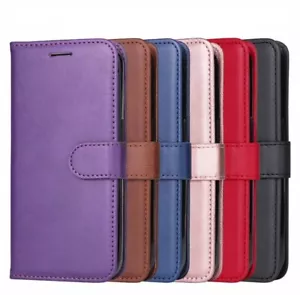 Case For iPhone 16e 13 12 Mini 11 14 15 16 Pro Max XR SE 7 8 Leather Flip Wallet - Picture 1 of 31