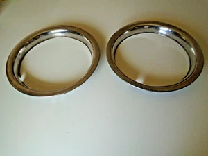 Toyota Corolla 1989 13" Beauty Rings lot of 2 oem chrome USED - Picture 1 of 7