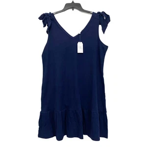 Time And Tru Womens Size XL 16-18 Tie Shoulder Dress Dark Navy - Picture 1 of 8