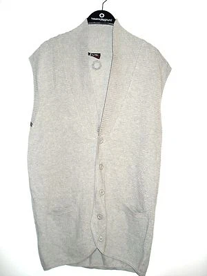 Chaleco Gsus HOMBRE Sin Mangas Gris 100% Algodón AJUSTADO Bolsillos Delanteros L Envío Gratis Foto 1 de 2