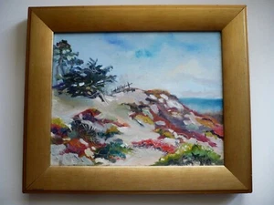 COLLEEN SUNDQUIST, MONTEREY PACIFIC GROVE PLEIN AIR ASILOMAR BEACH CALIF CA OIL - Picture 1 of 12