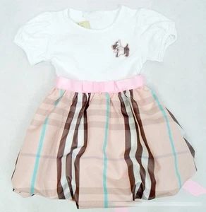 Girls designer Short Sleeve tartan dress size 2,3,4,5,6 - Picture 1 of 4