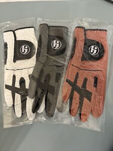 3 Right Hand Golf Glove Men’s Small *Lefty Golfers* White, Gray And Red Brick
