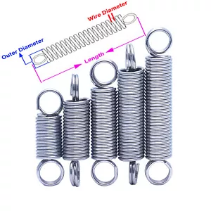 Extending Spring stainless steels Wire Dia 0.3~0.6mm OD 3-8 mm length 10~300 mm - Picture 1 of 5
