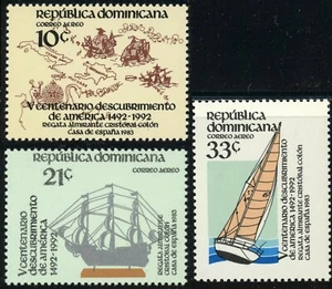 Dominican Republic #C388-C390 America Discovery Airmail Postage 1983 Mint NH OG - Picture 1 of 1