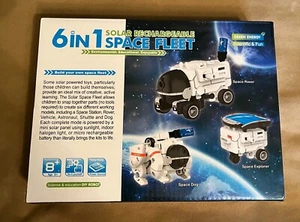 Solar Powered Robot Toys 6-in-1 Space Fleet STEM Science Kit for Kids NEW - Picture 1 of 8