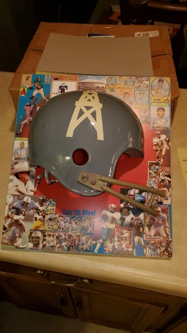 RARE Houston Oilers Silver Helmet Plaque VINTAGE AFL Rare Football 🏈 Cover