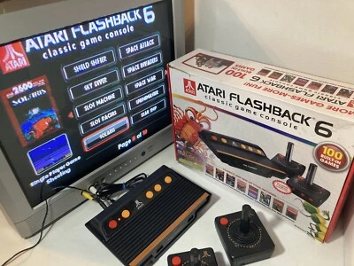 Atari 2600 Flashback 6 Game System w/ 100 Built-in Games 2 Wireless Controllers  - Image 1 of 4
