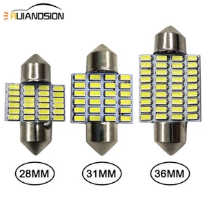 Ruiandsion C5W 28mm 31mm 36mm LED Festoon Dome Trunk Map Light Bulb 12V White - Picture 1 of 10