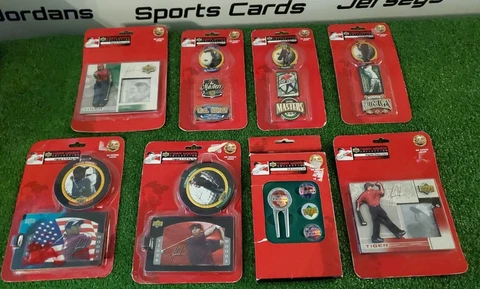 Tiger Woods Collection Upper Deck Magnetic Frames Golf Tags Magnets Lot of 8 Cover