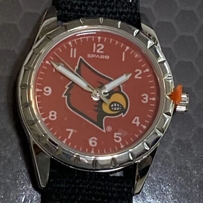 Reloj deportivo Louisville Cardinals serie Nickel con correa negra, NCAA Foto 1 de 4
